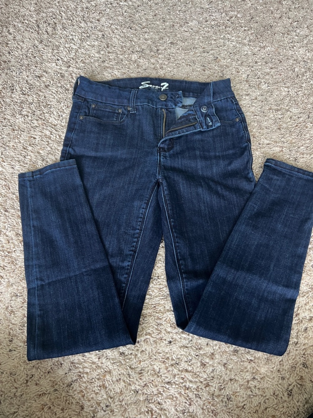 Seven7 Dark Blue Skinny Jeans